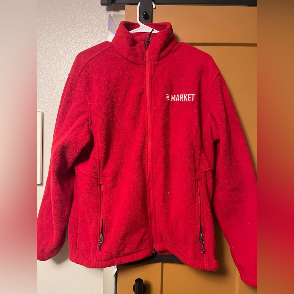 Red fleece jacket